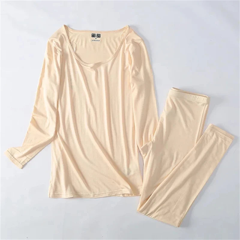 Thermal Lightweight Breathable Heating Underwear Set Quick Dry High Elasticity Autumn Winter Home Use Men Women Innerwear