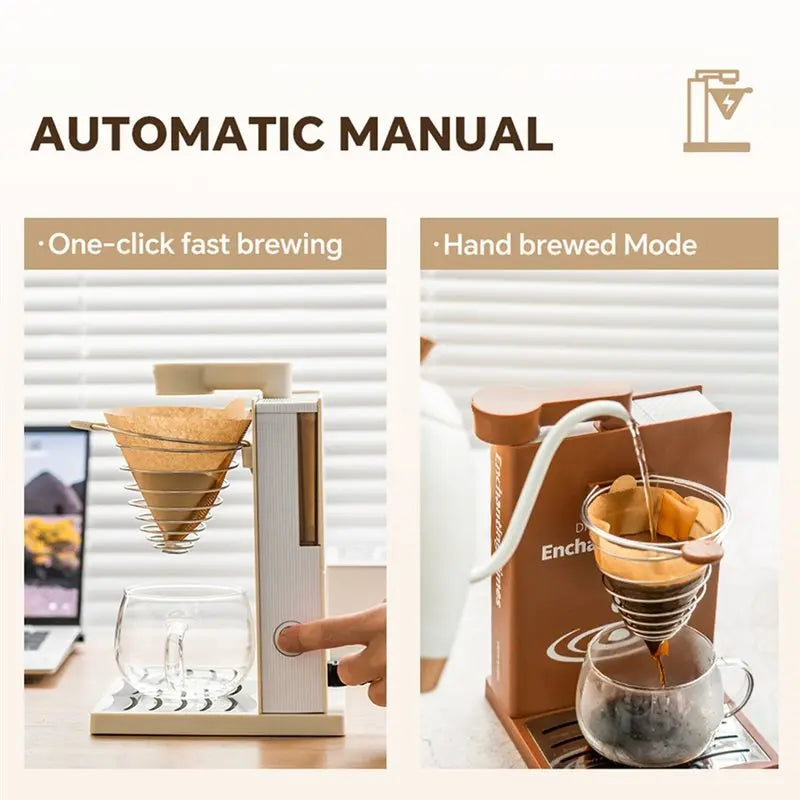 B01C-Portable Electric Foldable Pour Over Coffee Maker Machine For Home Automatic Tea Brewing Function US Plug Included Brewer A