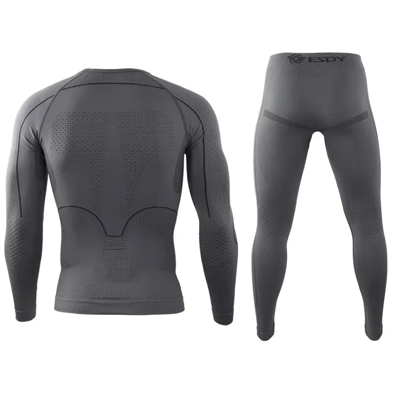 Men Sport Thermal Underwear Suits Outdoor Cycling Compression Sportswear Quick Dry Breathable Clothes Fitness Running Tracksuits