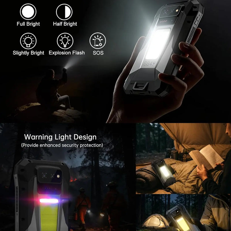 8849 Tank X Unihertz 220 Lumens Projector Rugged Smart Phone Support 1080P 5G AI Android 15 17600mAh  512GB Dimensity 8200