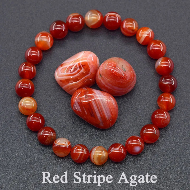 Genuine Tree Patterned Agates Beads Bracelet Woman Real Natural Moss Man Energy Stones for Healing - Visuel 30 | SAMAG