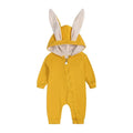 0-18M Newborn Baby Boys Girls Rompers Cotton Cartoon Bunny 3D Rabbit Ear Hoodie Overall Toddler Jumpsuit Infant Carnival Costume
