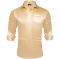 Solid Satin Shirts for Men Sage Green Black Yellow Red | SAMAG