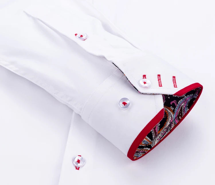 Spring/Fall Men's Slim Fit Long Sleeve Shirts Free Iron | SAMAG