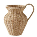 Homes & Gardens 9" Faux Wood Rattan Pitcher Vase
