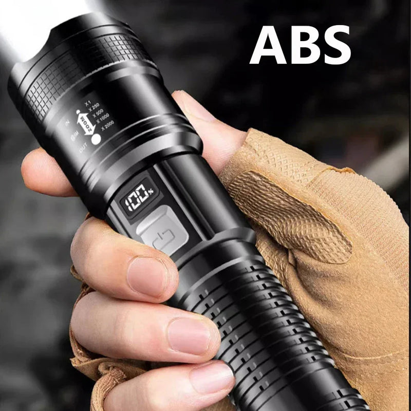 Powerful Rechargeable LED Flashlights High Power Tactical Flashlight Telescopic Zoom Torch Lamp Self Defense Camping Lantern