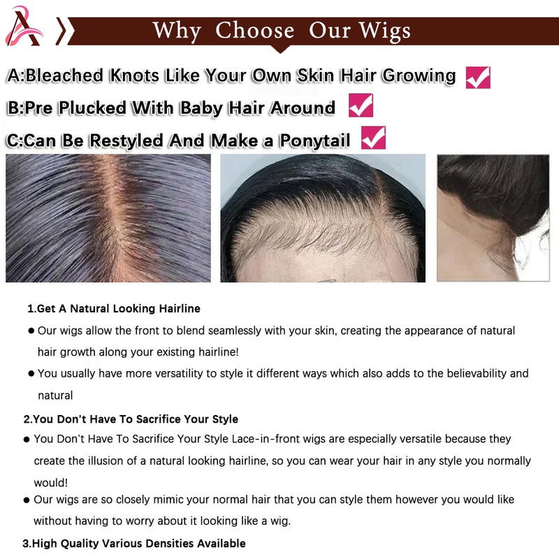 Dark Brown Lace Front Human Hair Wigs Bone Straight HD Lace Wigs Chocolate Brown Glueless Wigs Human Hair Realy 180% Density