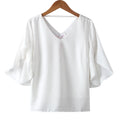 Summer New Casual Women Chiffon Shirt Female Lotus Leaf - View 8 | SAMAG