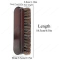 KOTLIKOFF 1/2 PCS Handle Details Polishing And Cleaning Brush Horse Hair Wood Brush Leather Shoe Care And Cleaning Shoe Brush