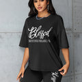 Plus Size Sets for Women Summer 2 Pieces Blessed Printed Offers and Liquidation Everything Cheap Elegant Women's Sets Short Sets