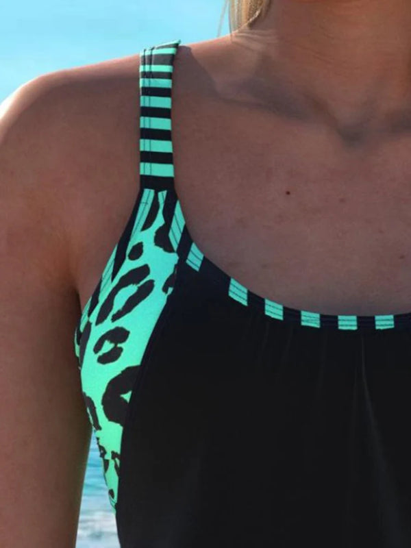 Bikini Set Women Leopard Swimsuit Sleeveless Tank Tops | SAMAG