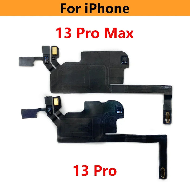Earpiece Light Sensor Proximity Flex Cable For iPhone 13 14 15 Pro Max Plus Mini with Mic Ear Speaker Ribbon Repair Parts