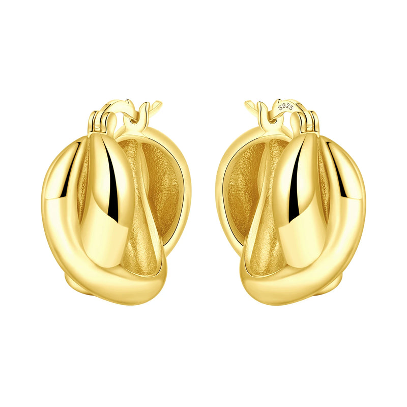 Orstarry S925 Sterling Silver 18k Gold Modern Square Earrings Hoop Earrings For Women Jewelry Original Trendy Anniversary Gifts