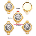10 pcs Enamel charms antique bronze metal watch pendants fit diy necklace bracelet charms for Jewelry making W80