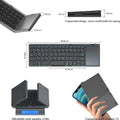 Pocket Portable Tri-folding Touchpad Foldable Keyboard Folding Wireless Keyboard for Tablets