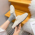Lambwool Moccasins Femme Curly Sheep Fur Flats Woman Warm Plush Loafers Winter Cotton Shoes Women Furry Snow Boot