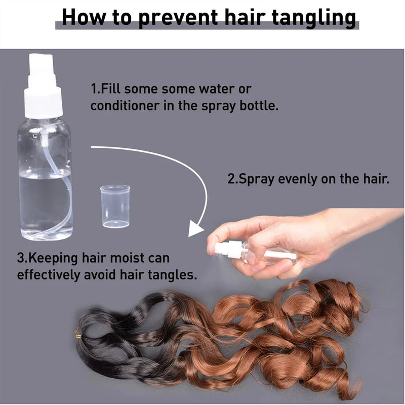 Loose Wave Braiding Hair Extensions 24" Synthetic Spiral Curls Braids Hair Pre Stretched Bouncy Braid French Curls Braiding Hair