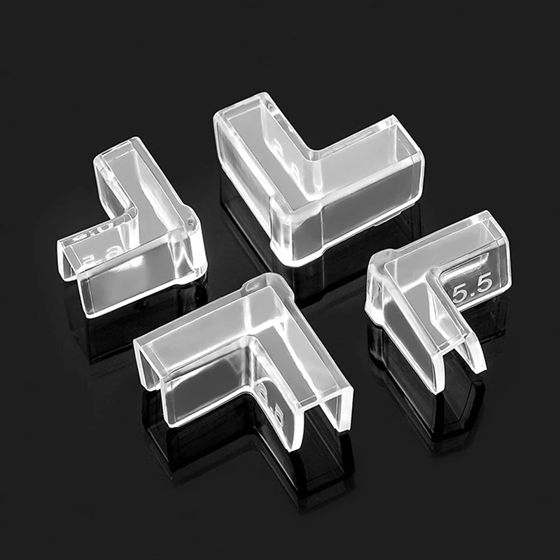 4X Silicone Transparent Anti-collision Fish Tank Corner Protector Adhesive Free Protective Cover Aquarium Accessories