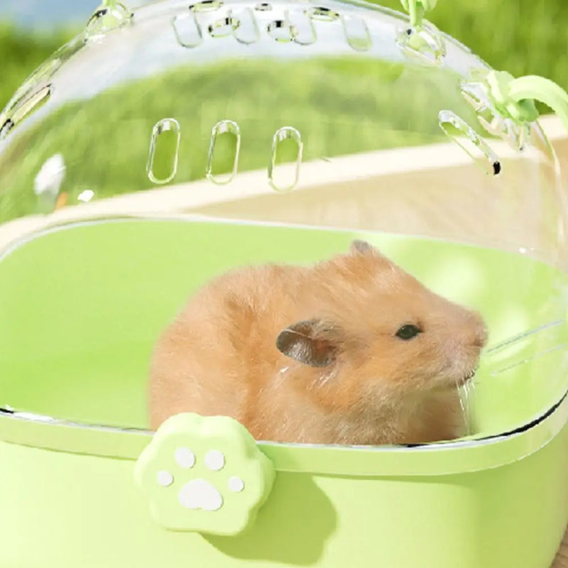 Transparent Pet Carriers Cage Breathable Escape-Proof Travel Pet Cage Ventilated with Water Bottle Pet House for Small Pet
