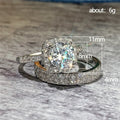 Real 18k Gold Diamond Ring for Women To Join Party Peridot Gemstone Anillos De Wedding Diamante Engagement - Visuel 4 | SAMAG