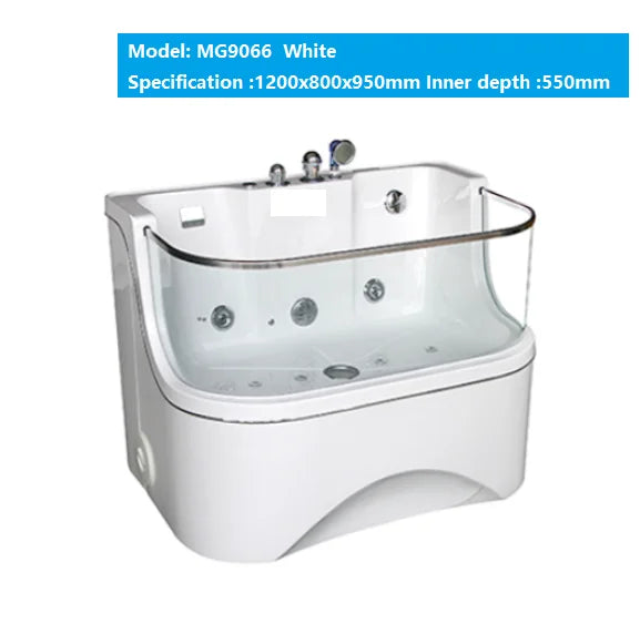 Dog Spa Bathtub with Ozone Pet Multifunctional Bathtub Adjustable Dog Surfing and Grooming Bathtub for Pet Spa