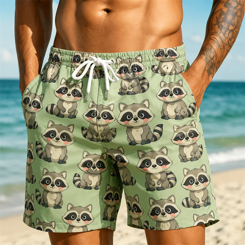 Fun Cute Cartoon Duck Pig Pattern Funny Swimming Shorts | SAMAG