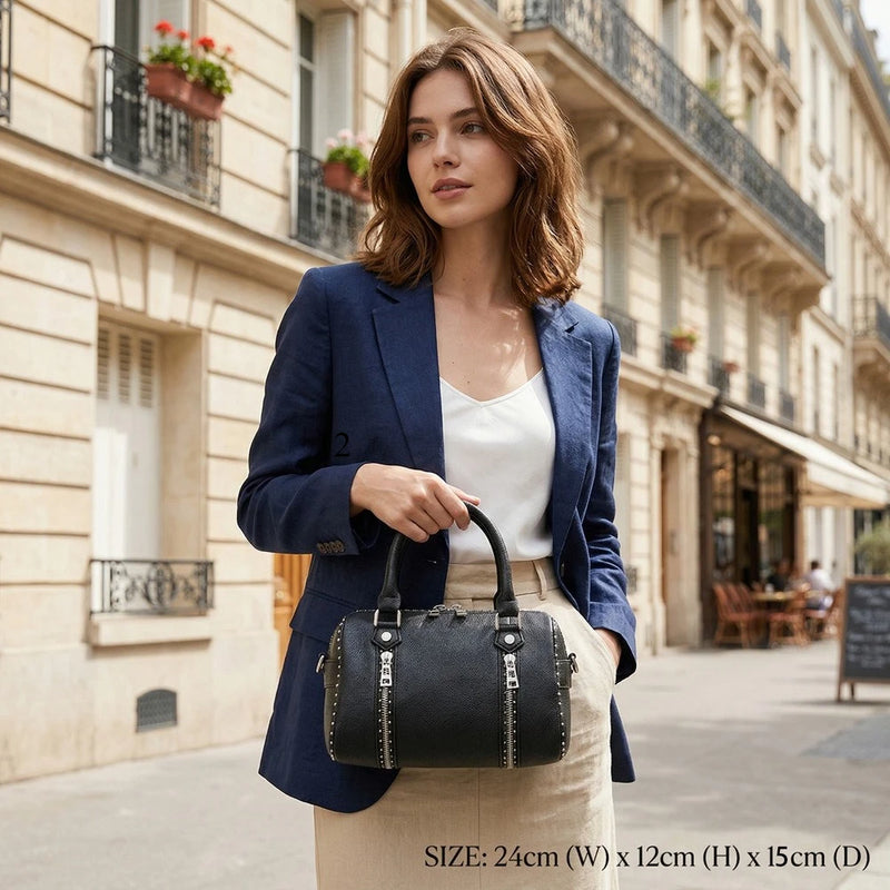 2026 New Model ZV Fashion Women's Boston Bag - Handbag with Shoulder Strap - Pillow Bag