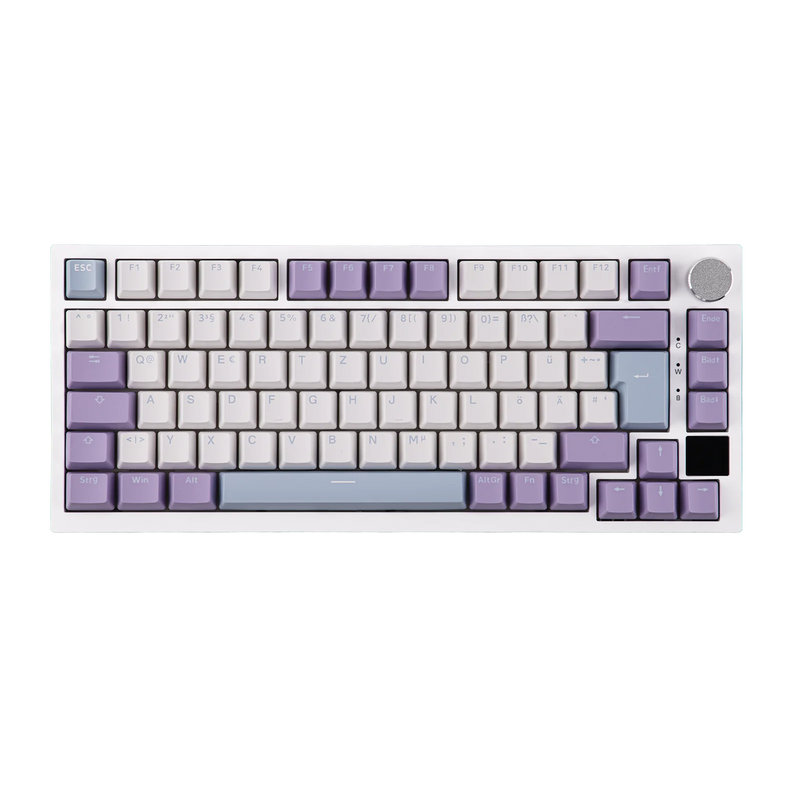 ISO-DE Layout AJAZZ AK820 PRO 75% QWERTZ German Layout Gasket Wired/Bluetooth/2.4G Wireless Mechanical Keyboard for Win/Mac