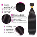 16A Straight Bundles Human Hair 16 18 20 22 Inch Unprocessed Brazilian Virgin Hair Straight Weave Bundle Human Hair Bundles Real Natural Black Human Hair Extensions Bone Straight Human Hair Bundles Double Weft Raw Human Hair