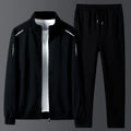 Trendy Stripe Hooded 2pcs Set Men's Casual Stylish High - quality Sweatshirt Outfit Jogging Hiking Fishing - View 9 | SAMAG