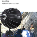 Triopo KP3 Quick Fold Deep Parabolic Softbox 60/90/120cm Bowens Mount Honeycomb Grid Compatible with Godox JINBEI