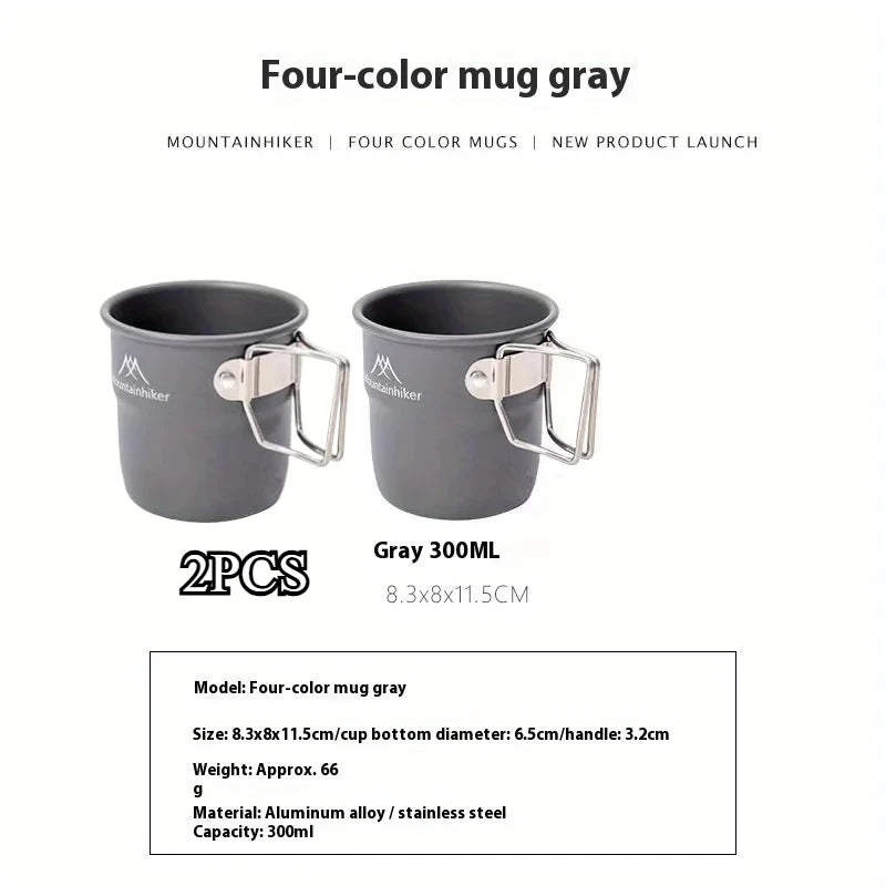 Mountainhiker Camping Cups Aluminum Cups Travel Cutlery Picnic Utensils Outdoor Gear Travel Cooking Sets Cookware Hiking