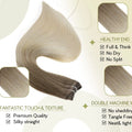 Full Shine Human Hair Weft Extensions Hair Bundles Ombre Blonde Color 100g Sew In Silky Straight Remy Skin Double Weft For Salon