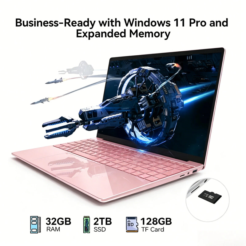 HOT Windows 11 15.6 Inch Ultra Slim Laptop Intel Core i9 9900 32GB RAM 2TB SSD 1920x1080 HD Gaming Computer Gamer Office