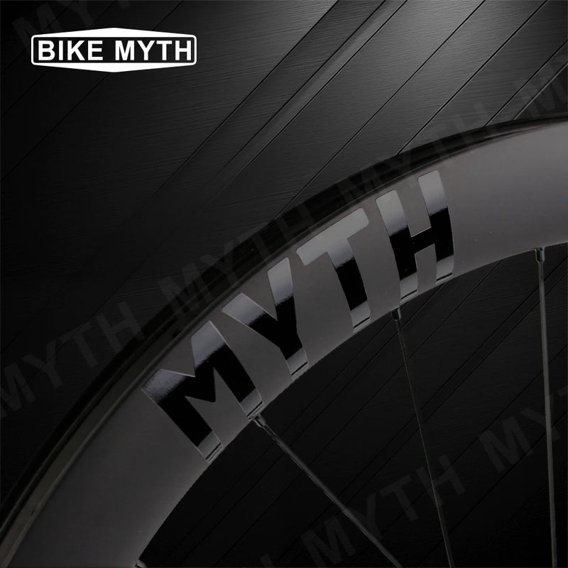 BIKE MYTH TCW50 Carbon Fiber Road Disc Brake Wheelset 50mm High Rim Aerodynamic Compatible with Tubeless Tires 700C Carbon Wheel