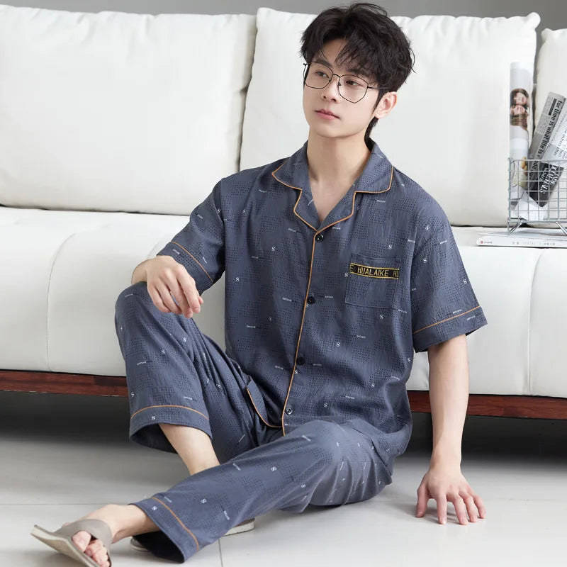 Men's Pajamas Sets Room Wear Men's Home Clothes Comfortable Man Pajamas Cholovіcha Set Pajama for Man Sleepwear Mens Pyjamas