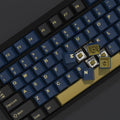 KBDiy GMK Blue Samurai Keycap Cherry Profile Double Shot PBT ISO Keycaps For Gamer Mechanical Keyboard Kit Gaming Point Key Cap