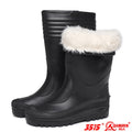 Winter new tall cotton rain boots men's thickened black waterproof and warm farmland outdoor work shoes
