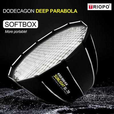 60cm Foldable Deep Parabola Softbox 12 Sided Flipped | SAMAG