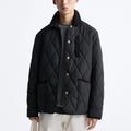 MAMELICCE Original design Stitching contrast turn down collar jacket simple loose cotton jackets tops