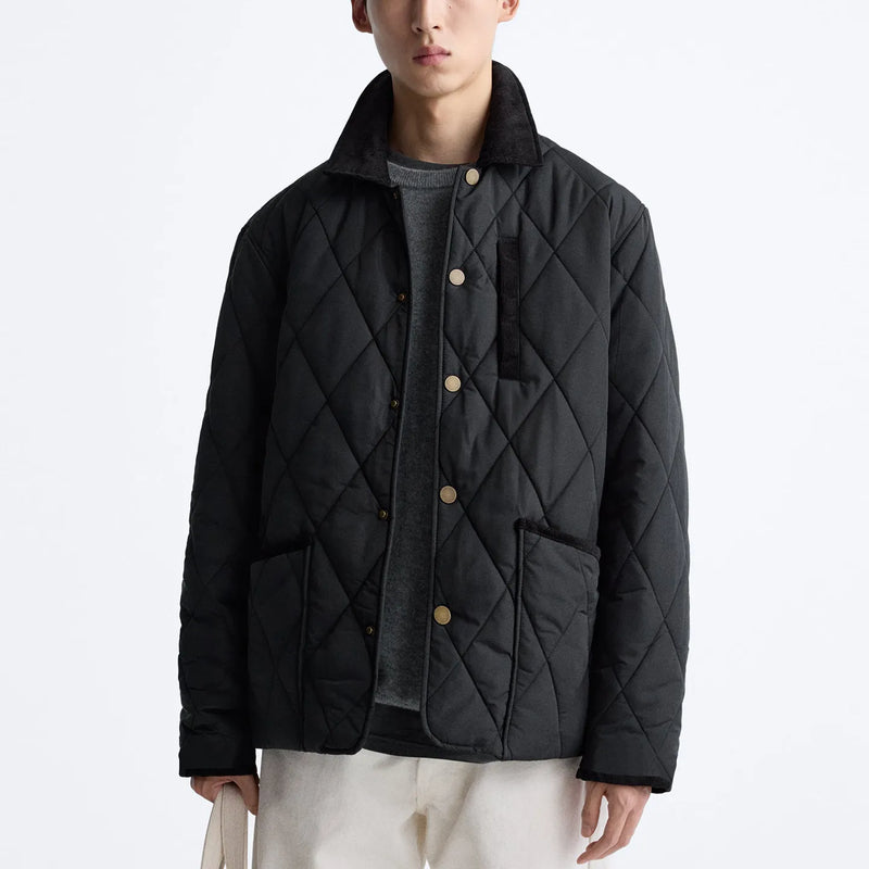 MAMELICCE Original design Stitching contrast turn down collar jacket simple loose cotton jackets tops