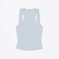 ANK Air Summer Top with Solid Color, Black and White Powder, Wide Shoulder Strap, I-Shaped Tank Top, Women's Sports, Daily Wear