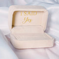 Personalized Flannel Ring Box - Custom Initials & Date, Custom Engagement Ring Box Wedding Jewelry Box, Elegant Jewelry Box