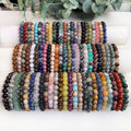 Natural Stone Beads Bracelet For Women Men Agate Crystal Quartzs Aquamarines Jades Jewelry Agates Elastic Bangle Bracelets 6 8mm