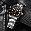 BENYAR 2026 New Men Watches Retro Black Mechanical Automatic luxury watch for men Waterproof Luminous Stainless steel wristwatch