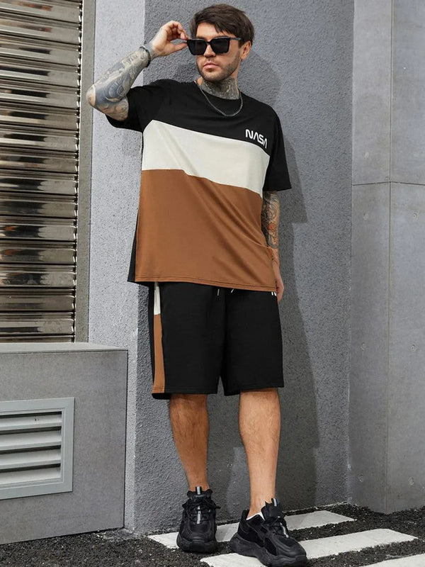 New Summer Vacation Leisure Daily 3D Men's Sports Wear Large Round Neck Short sleeved T - shirt Set Casual - View 2 | SAMAG