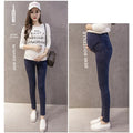 Maternity Pregnancy Skinny Trousers Jeans Pants Elastic Pregnant Women's Feet Stomach Lift  Stretch Denim