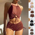 Summer Black Swimsuits Tankini Set Female Swimwear Sports | SAMAG