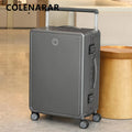 COLENARA 20"22"24"26 Inch Women's With Wheel Rolling Suitcase ABS+PC Travel Luggage Bag Boarding Box Men's Trolley Case