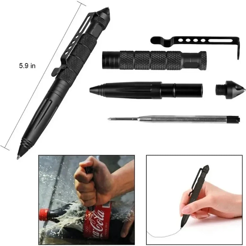 Multi Function Tactical Pen Quality Steel Non Slip Portable Self Defense Aluminum Glass Breaker Survival Tool Multipurpose Pen